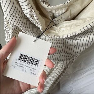 DISSH NWT Pinstripe Strapless Midi Dress